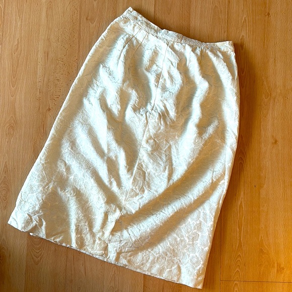 Vintage Windsor Dress cream suit skirt set XS - as is - Picture 5 of 12